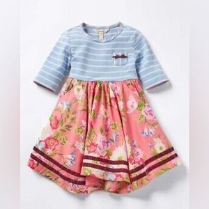 Matilda Jane NWT Enchanted Garden Double the Color Textured Dress